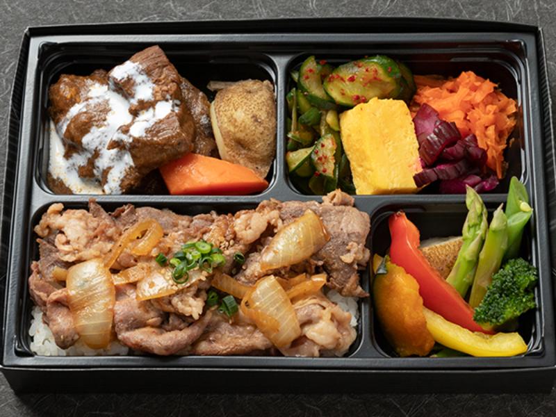 醍醐のご飯がすすむ黒毛和牛・カルビ焼肉と牛タンシチュー