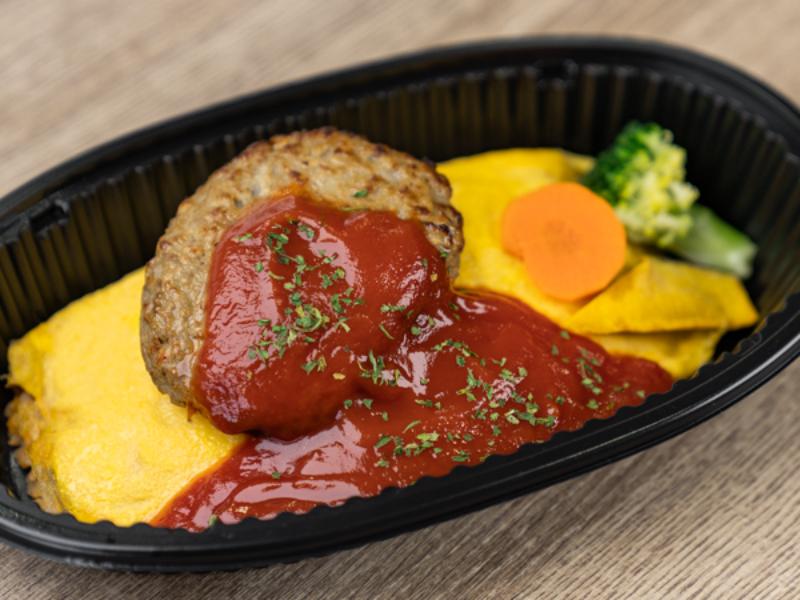【特製トマトケチャップソース】オムライス＆ハンバーグ