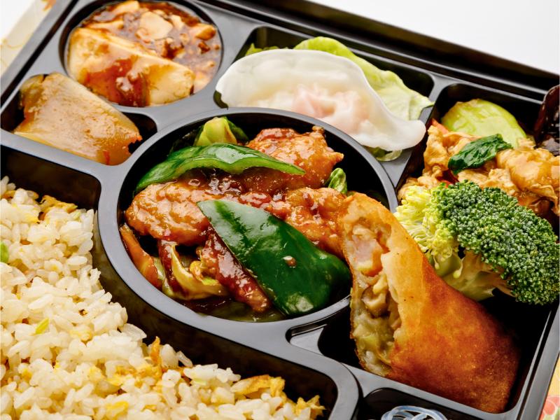 回鍋肉と野菜玉子弁当