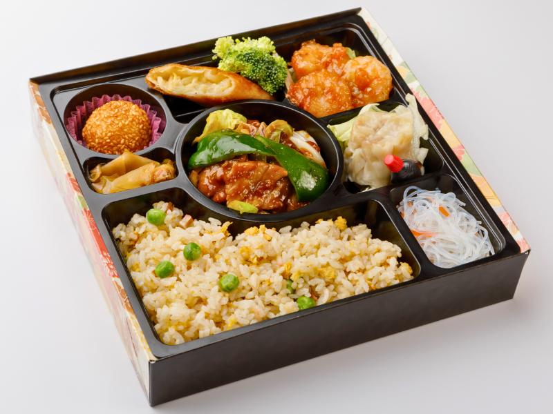 回鍋肉と海老チリソース弁当