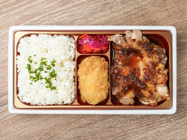 ハニーマスタードチキンステーキ＆クリームコロッケ