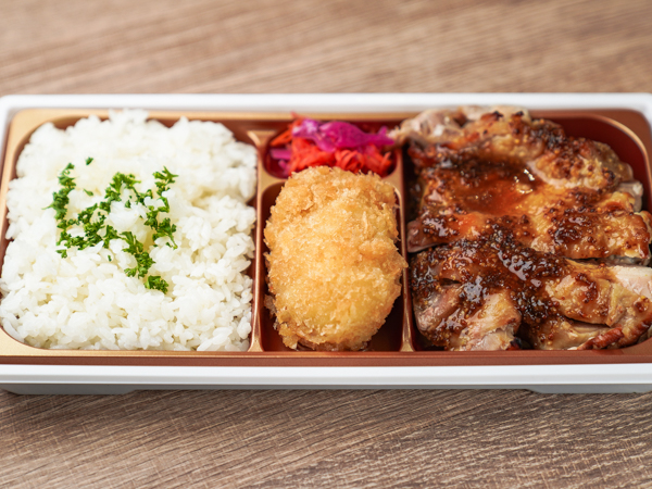 ハニーマスタードチキンステーキ＆クリームコロッケ